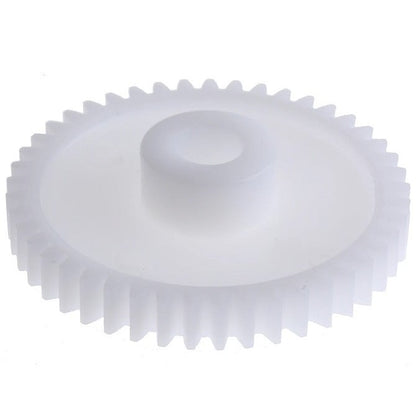 Spur Gear   48 Tooth x 39.7mm Dia. x 5mm Wide with 6.35mm Bore  - 32DP 20 Degree Acetal - Black - Pin Hub - 48 Teeth - MBA  (Pack of 1)