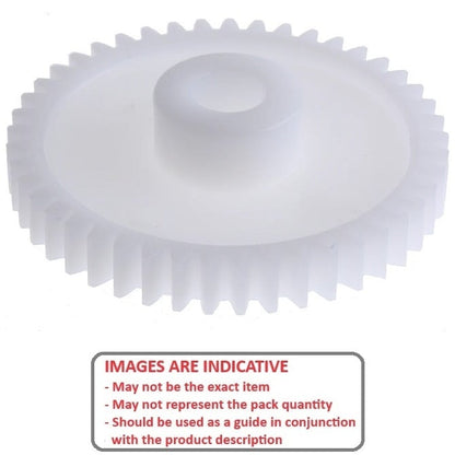 Spur Gear   80 Tooth x 65.1mm Dia. x 5mm Wide with 7.94mm Bore  - 32DP 20 Degree Acetal - 80 Teeth - MBA  (Pack of 1)