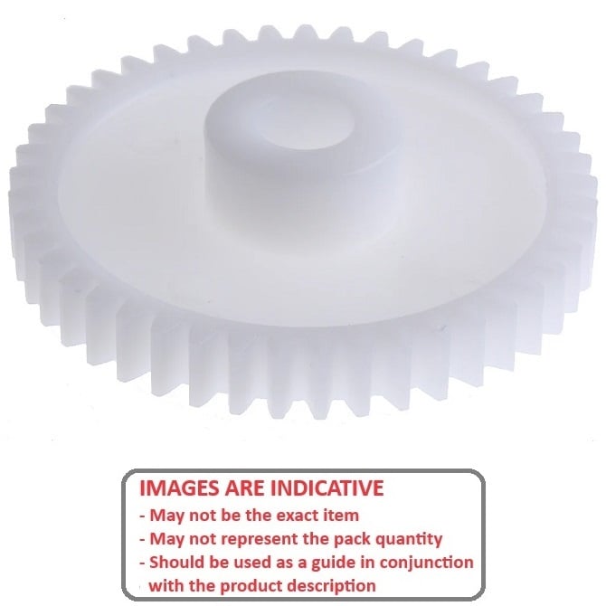 Spur Gear   52 Tooth x 42.9mm Dia. x 5mm Wide with 7.94mm Bore  - 32DP 20 Degree Acetal - 52 Teeth - MBA  (Pack of 1)