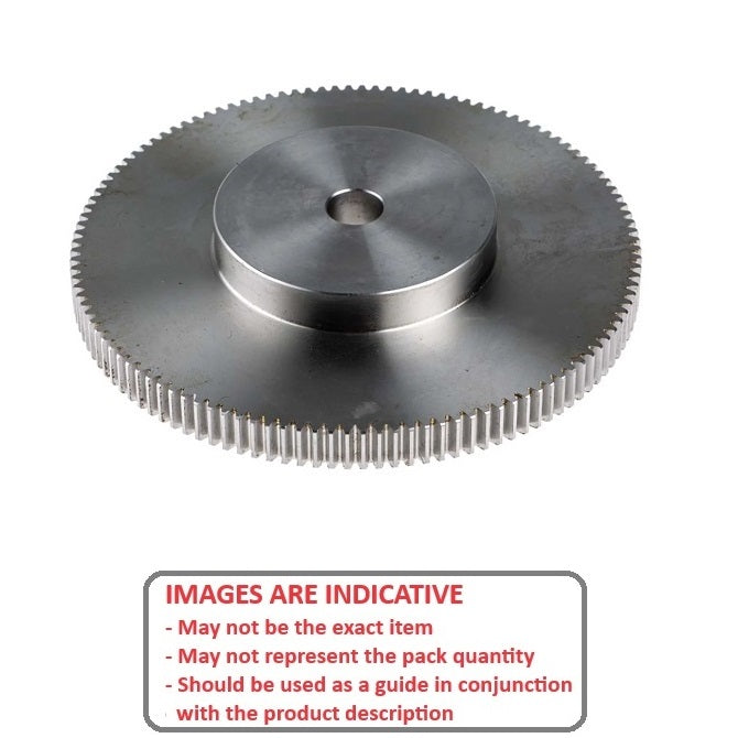 Spur Gear   64 Tooth x 52.4mm Dia. x 5mm Wide with 6.35mm Bore  - 24DP 20 Degree 303 Stainless Steel - 64 Teeth - MBA  (Pack of 1)