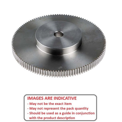 Spur Gear   64 Tooth x 26.2mm Dia. x 5mm Wide with 6.35mm Bore  - 24DP 20 Degree 303 Stainless Steel - 64 Teeth - MBA  (Pack of 1)