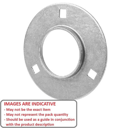 Bearing Housing   90 mm - - x 25.700 mm  - Flanged 3 Bolt Hole Pressed Metal - MBA  (Pack of 1)