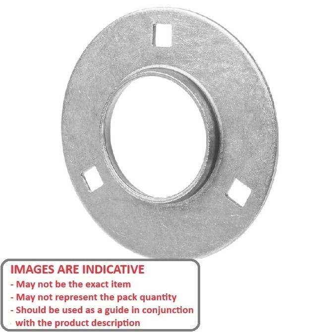 Bearing Housing   81 mm - - x 23 mm  - Flanged 3 Bolt Hole Pressed Metal - MBA  (1 Pair)