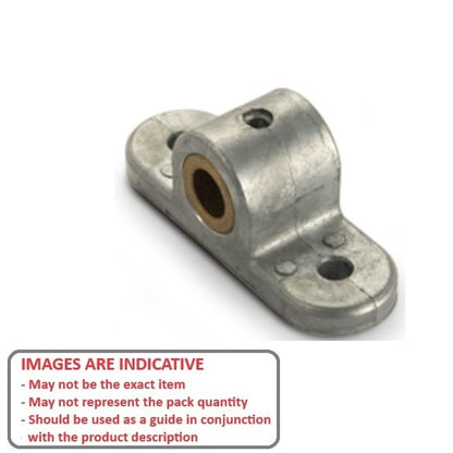 Bearing Housing    9.525 x 56.356 x 38.1 mm  - Pillow Block without Die Cast Zinc - MBA  (Pack of 1)