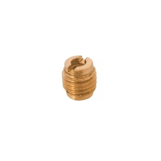 Self Tapping Insert    M6x1 (6 mm Standard) x 12.7 x 11.506 mm  - For Wood Slotted Drive Short - MBA  (Pack of 2)