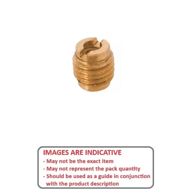 Self Tapping Insert    8-32 UNC x 9.525 x 8.890 mm  - For Wood Slotted Drive Short - MBA  (Pack of 5)