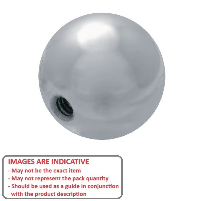 Pomello a sfera 1/2-13 UNC x 50 mm - Alluminio filettato - Femmina - MBA (confezione da 1)