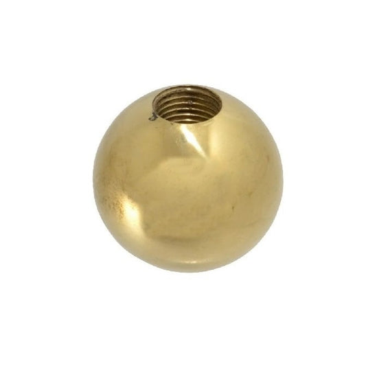 Ball Knob    1/4-20 UNC x 25.4 mm  - Threaded Polished Brass - Female - MBA  (Pack of 1)