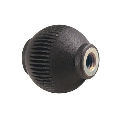 Pomello sferico 5/16-18 UNC x 32 mm - Inserto in acciaio Novo-Grip in gomma e acciaio - Femmina - MBA (confezione da 10)