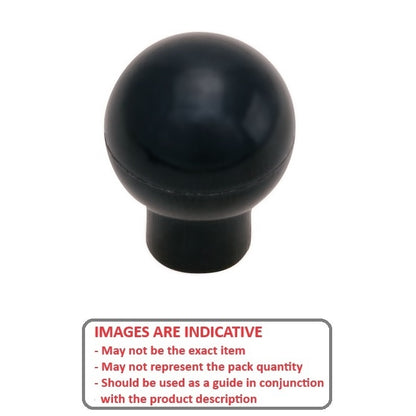 Ball Knob    1/2-13 UNC x 43.66 mm  - Threaded with Shank Moulded Insert Phenolic - Female with Shank - MBA  (Pack of 1)