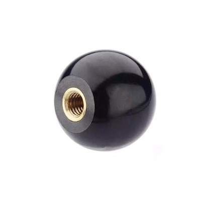 Pomello a sfera M10 x 35 mm - Fenolico filettato - Nero - Femmina - MBA (confezione da 1)