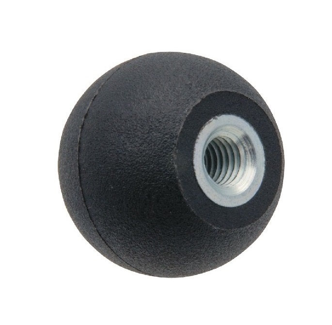 Ball Knob    M6 x 25 mm  - Threaded With Steel Insert Thermoplastic - Female - MBA  (Pack of 1)