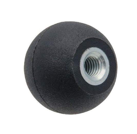 Ball Knob    1-2-20 UNF x 47.62 mm  - Threaded Phenolic - Black - Female - MBA  (Pack of 1)