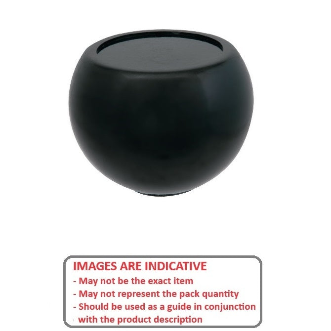 Pomello a sfera 1/2-13 UNC x 47,63 mm - Plastica filettata - Femmina - MBA (confezione da 1)