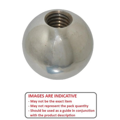 Pomello a sfera M6 x 25 mm - Filettato inossidabile - Femmina - MBA (confezione da 1)