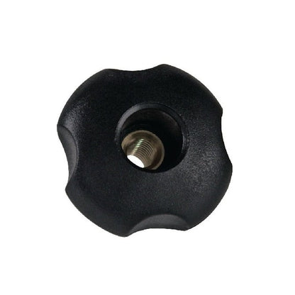 Four Lobe Knob    5/8-11 UNC x 80.01 x 23.9 mm  - Through Hole Brass Insert Thermoplastic - Black - Female - MBA  (Pack of 1)