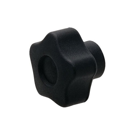 Five Lobe Knob    1/4-20 UNC x 32 x 9.9 mm  - Stainless Steel Insert Phenolic with Stainless insert - Black - Female - MBA  (Pack of 1)