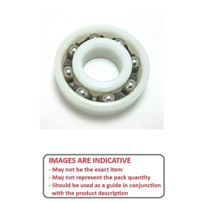Plastic Bearing   12.7 x 34.925 - 11.113 / 11.911 mm  - Extended Inner Ball Acetal - Plastic Extended One Side - MBA  (Pack of 1)