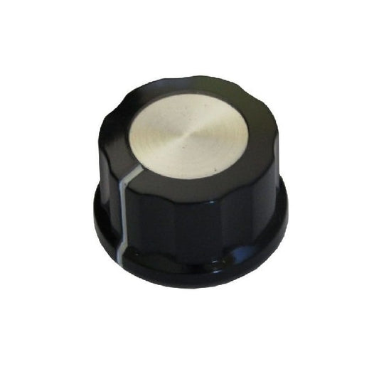 Pointer Knob   35 Spline x 19 mm  - Skirted Plastic - Black - Spline - MBA  (Pack of 6)