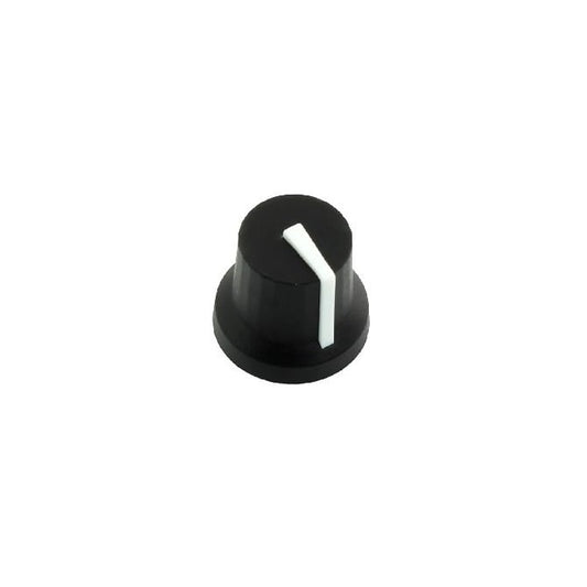 Pointer Knob   19 Spline x 19 mm  - Arrow Top Plastic - Black with White Striped Pointer - Spline - MBA  (Pack of 1)