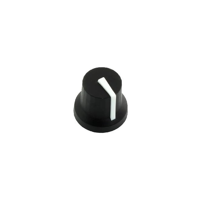 Bouton de pointeur 19 cannelures x 19 mm – Flèche supérieure en plastique – Noir avec pointeur rayé blanc – Spline – MBA (lot de 1)
