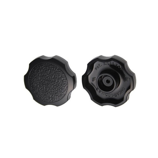 Thumb Knob    1/4 - Use Own Screw x 38.1 mm  - for Cap Screw Use Own Screw Plastic - Black - Press On Cap Screw - Rosette  - MBA  (Pack of 2)