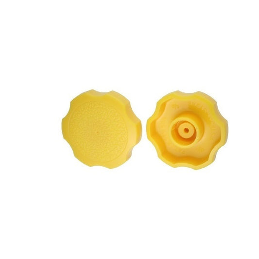 Thumb Knob    M6 - Use Own Screw x 38 mm  - for Cap Screw Use Own Screw Plastic - Yellow - Press On Cap Screw - Rosette  - MBA  (Pack of 35)