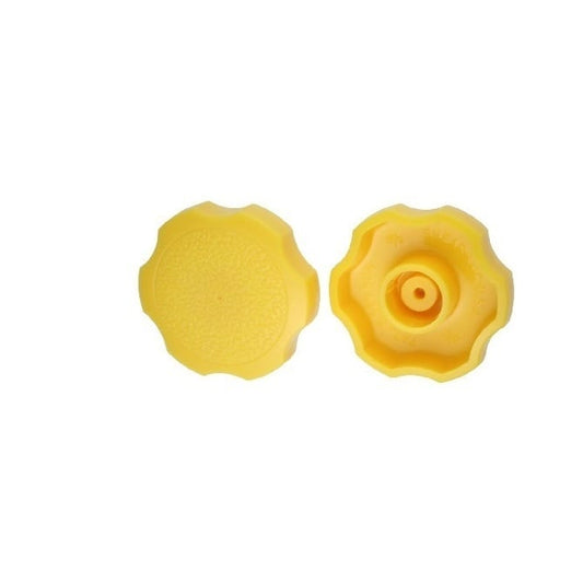Thumb Knob    M10 - Use Own Screw x 38 mm  - for Cap Screw Use Own Screw Plastic - Yellow - Press On Cap Screw - Rosette  - MBA  (Pack of 10)