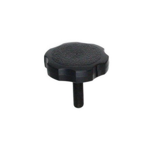 Thumb Knob    1/4-20 UNC x 38.1 mm  - with Cap Screw Plastic with Insert - Black - Male - MBA  (Pack of 2)