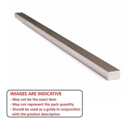 Chiave d'acciaio rettangolare Lunghezza 3.175 x 4.763 x 300 mm - Lunghezza stock Acciaio al carbonio - Rettangolare - Oversize - ExactKey (confezione da 2)
