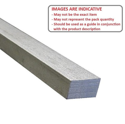 Chiave d'acciaio rettangolare Lunghezza 3.175 x 4.763 x 300 mm - Lunghezza stock Acciaio inossidabile 303-304 - 18-8 - A2 - Rettangolare - Sottodimensionato - Standard - ExactKey (confezione da 1)