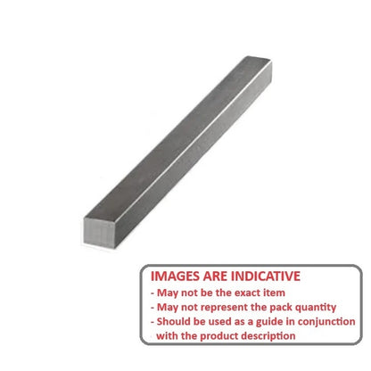 Square Keysteel Length    6.35 x 6.35 x 300 mm  - Stock Length Carbon Steel - Square - Undersized - Standard - ExactKey  (Pack of 3)