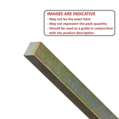 Keysteel carré longueur 4 x 4 x 1000 mm - Longueur stock en acier au carbone zingué - Carré - Sous-dimensionné - Standard - ExactKey (Pack de 185)