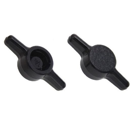 Thumb Knob    3/8  x 44.45 mm  - for Cap Screw Use Own Screw Plastic - Black - Press On Cap Screw - Tee  - MBA  (Pack of 65)