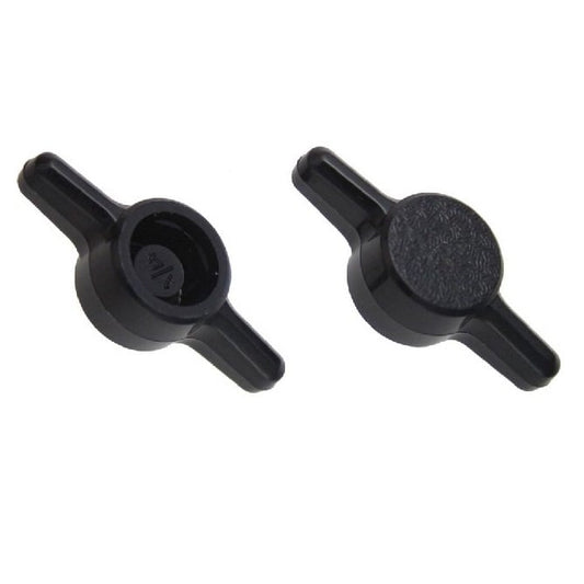 Thumb Knob   10-24 and 10-32 - Use Own Screw x 25.4 mm  - for Cap Screw Use Own Screw Plastic - Black - Press On Cap Screw - Tee  - MBA  (Pack of 80)