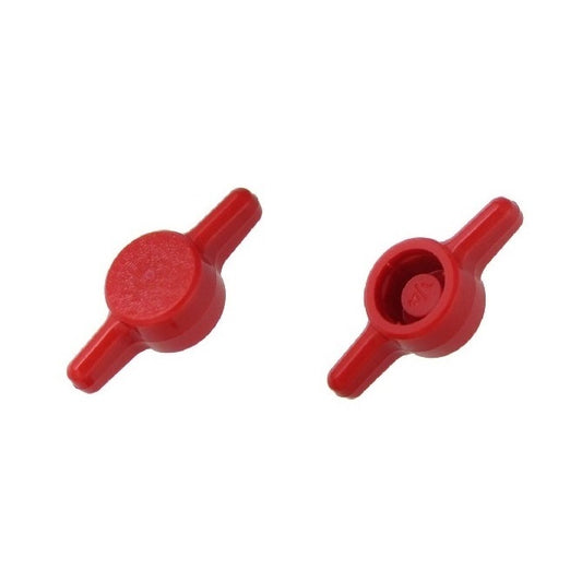 Thumb Knob    1/4  x 31.75 mm  - for Cap Screw Use Own Screw Plastic - Red - Press On Cap Screw - Tee  - MBA  (Pack of 15)