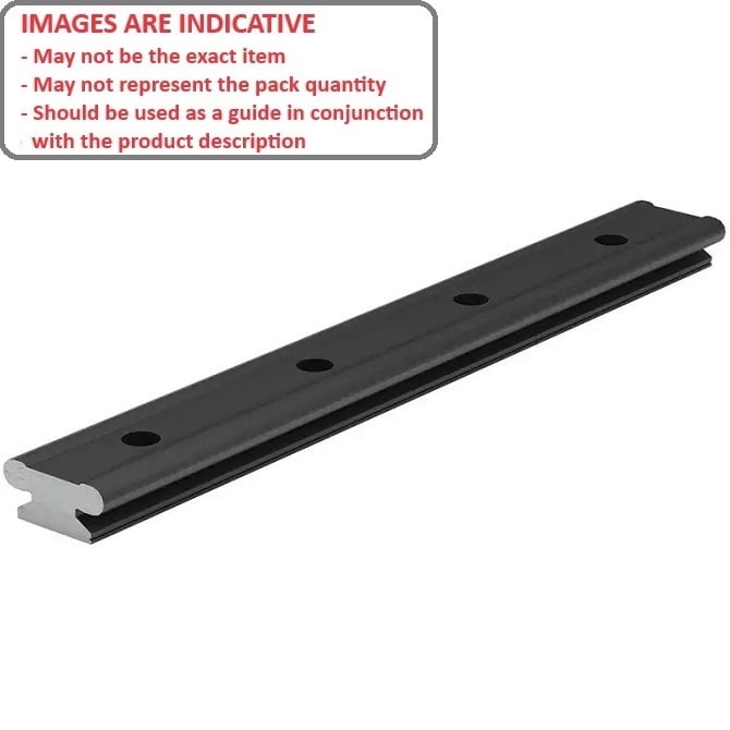 Mini Linear Rail   15 x 470 mm  - Self-Lubricating Match with carriage Ceramic Coated RC70 with Frelon Gold - MBA  (Pack of 1)