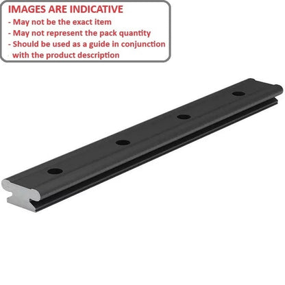 Mini Linear Rail   20 x 460 mm  - Self-Lubricating Match with carriage Ceramic Coated RC70 with Frelon Gold - MBA  (Pack of 1)