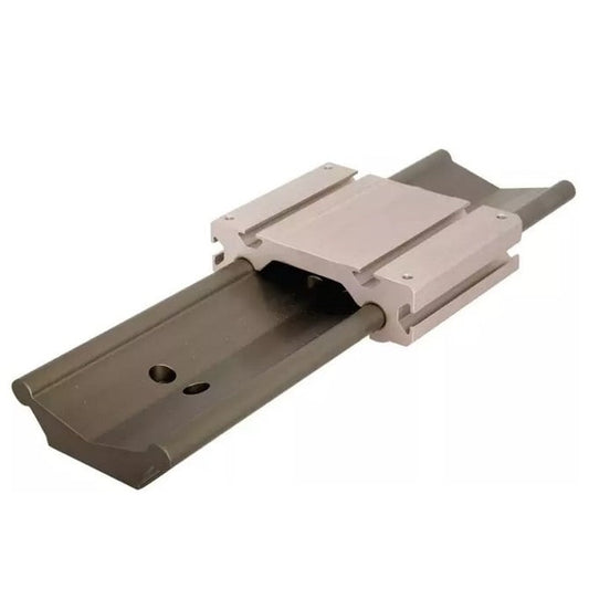 Two Piece Linear Guide System   74.930 x 50.8 x 19.05 x 101.6 x 304.8 mm  - Linear Rail and Carriage 6063-T6 aluminium with Ceramic Coated Rail and Frelon Gold self-lubricating - MBA  (Pack of 1)