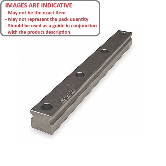 Type 2 Rail System   25 x 22.7 x 820 mm  - Linear Precision Rails Chrome Coated - MBA  (Pack of 1)