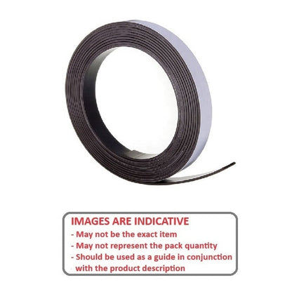 Rubber and Vinyl Magnet    1.52 x 38.1 x 304 mm  - Flexible with adhesive one side - MBA  (Pack of 5)