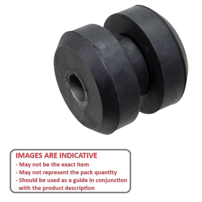 Bonded Mount   14kg x 47.75 x 49.28 mm  -  Rubber - Two Piece - MBA  (Pack of 1)