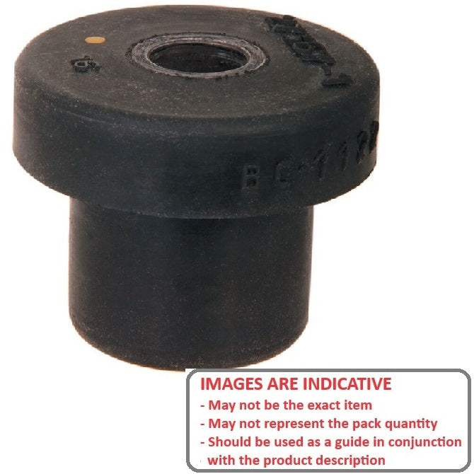 Bonded Mount  158kg - 50.8 x 34.3 x 41.15 mm  - Tee Bush Rubber - One Piece - MBA  (Pack of 1)