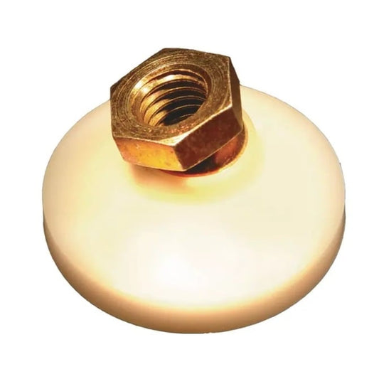 Levelling Mount    1/4-20 UNC x 25.4 x 7.9 - 90kg mm  - Socket Gold Chromate with Acetal Pad - MBA  (Pack of 1)