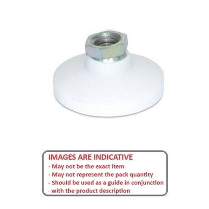 Levelling Mount    1-8 UNC x 101.6 x 20.6 - 1090kg  - Socket Stainless 303 with Acetal Pad - Swivel - MBA  (Pack of 1)