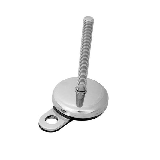 Levelling Mount    1/2-13 UNC x 100.1 x 152.4 - 1000kg  - Stud Hygienic Design Stainless 303-304 - 18-8 - A2 - Leveling - Anchoring - One Mounting Hole - MBA  (Pack of 1)