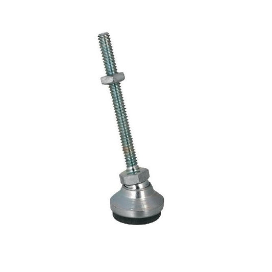 Levelling Mount    1/2-13 UNC x 47.6 x 101.6 - 1730kg  - Stud Clear Chromate with Rubber Pad - Swivel - MBA  (Pack of 1)