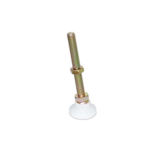 Levelling Mount    1-8 UNC x 101.6 x 203.2 - 1090kg mm  - Stud Gold Chromate with Acetal Base - Swivel Leveling - MBA  (Pack of 1)