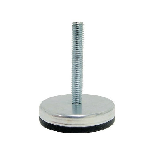 Levelling Mount    1/2-13 UNC x 61 x 50.8 - 110kg mm  - Short Stud Steel with Rubber Pads - Leveling - MBA  (Pack of 1)