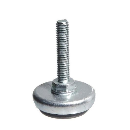 Levelling Mount    1/2-13 UNC x 50.8 x 50.8 - 140kg mm  - Stud Zinc Plated with Rubber Pad - Leveling - MBA  (Pack of 1)